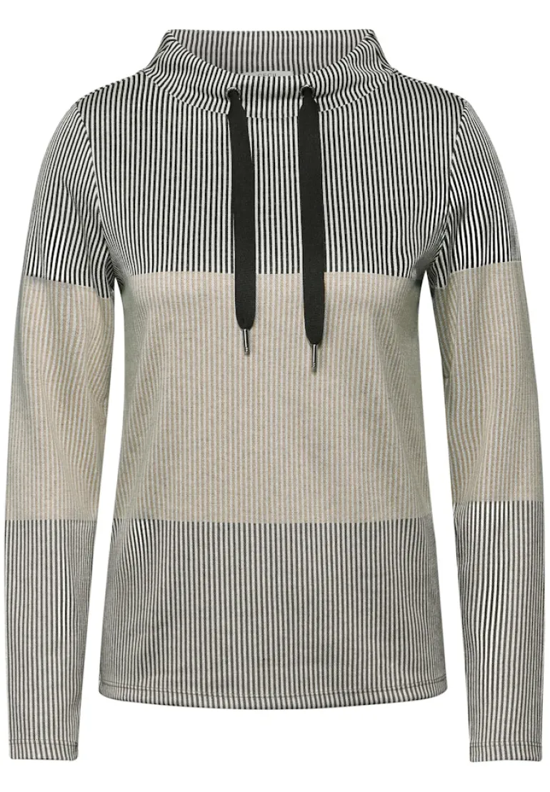 Gestreiftes Colorblock Shirt light hazel beige