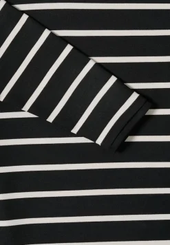 Gestreiftes Kapuzenshirt black