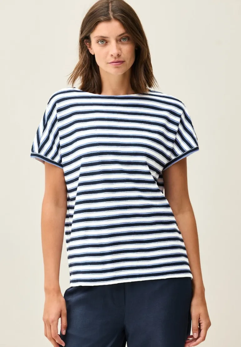 Gestreiftes Strukturshirt urban navy blue