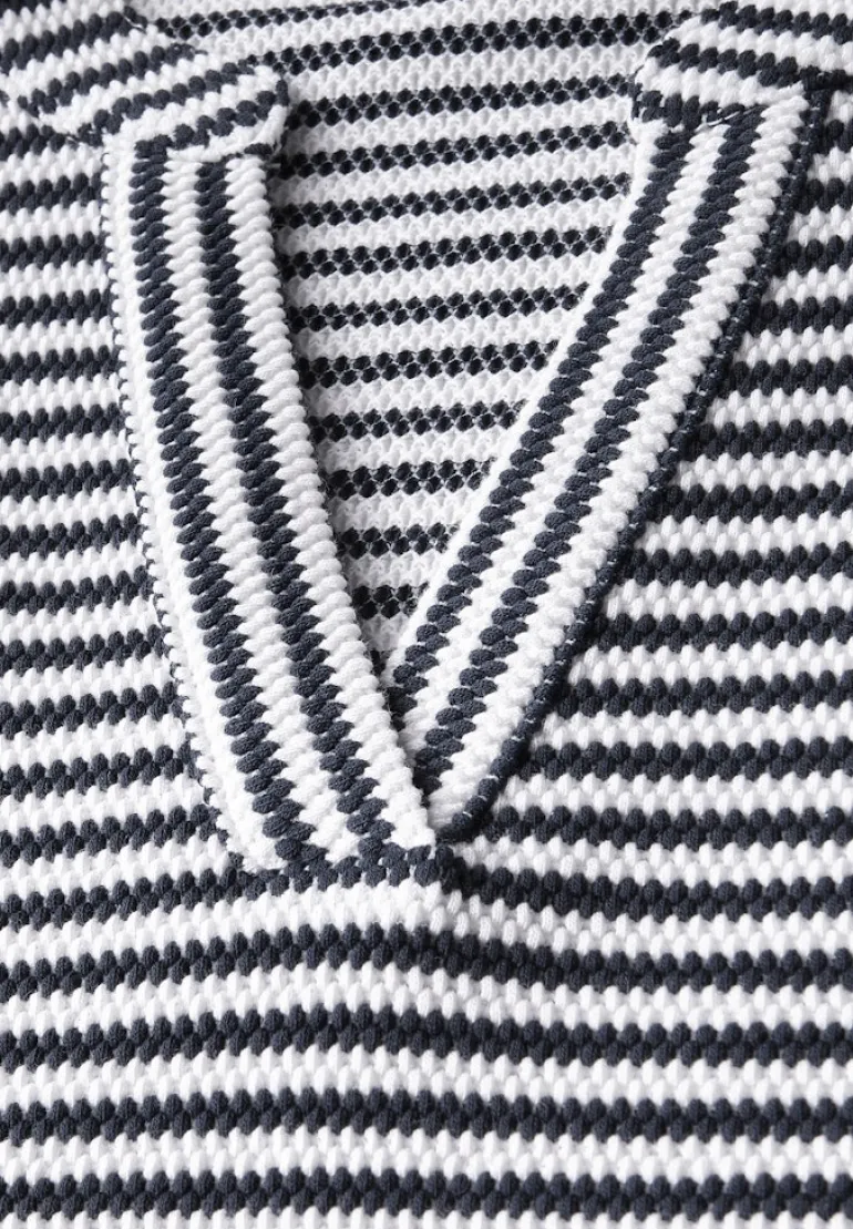 Gestreiftes Strukturshirt urban navy blue