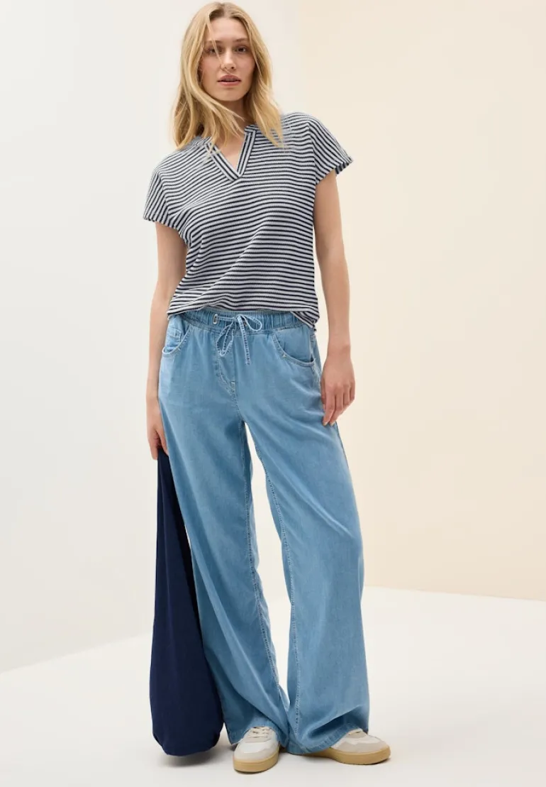 Gestreiftes Strukturshirt urban navy blue