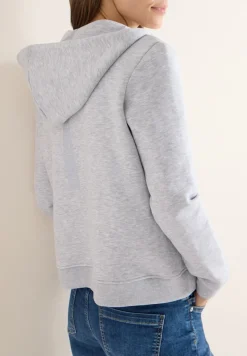 Glitzernde Hoodie Sweatjacke luna grey melange