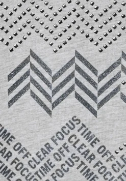 Glitzerprint T-Shirt mineral grey melange