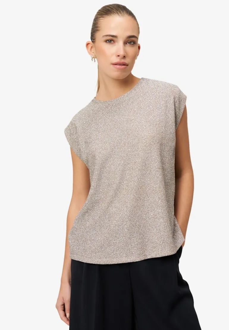 Glitzer-Shirt mit Rundhalsausschnitt french oak