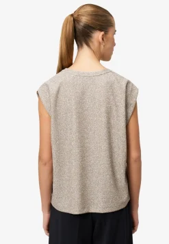 Glitzer-Shirt mit Rundhalsausschnitt french oak