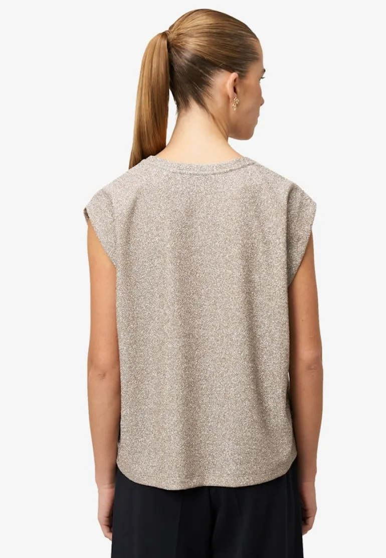 Glitzer-Shirt mit Rundhalsausschnitt french oak