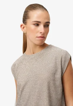 Glitzer-Shirt mit Rundhalsausschnitt french oak