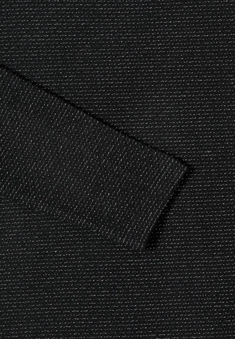 Glitzer Strukturshirt black