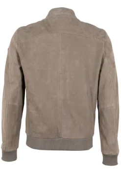 GMBerret LNUV Lederjacke grey-green