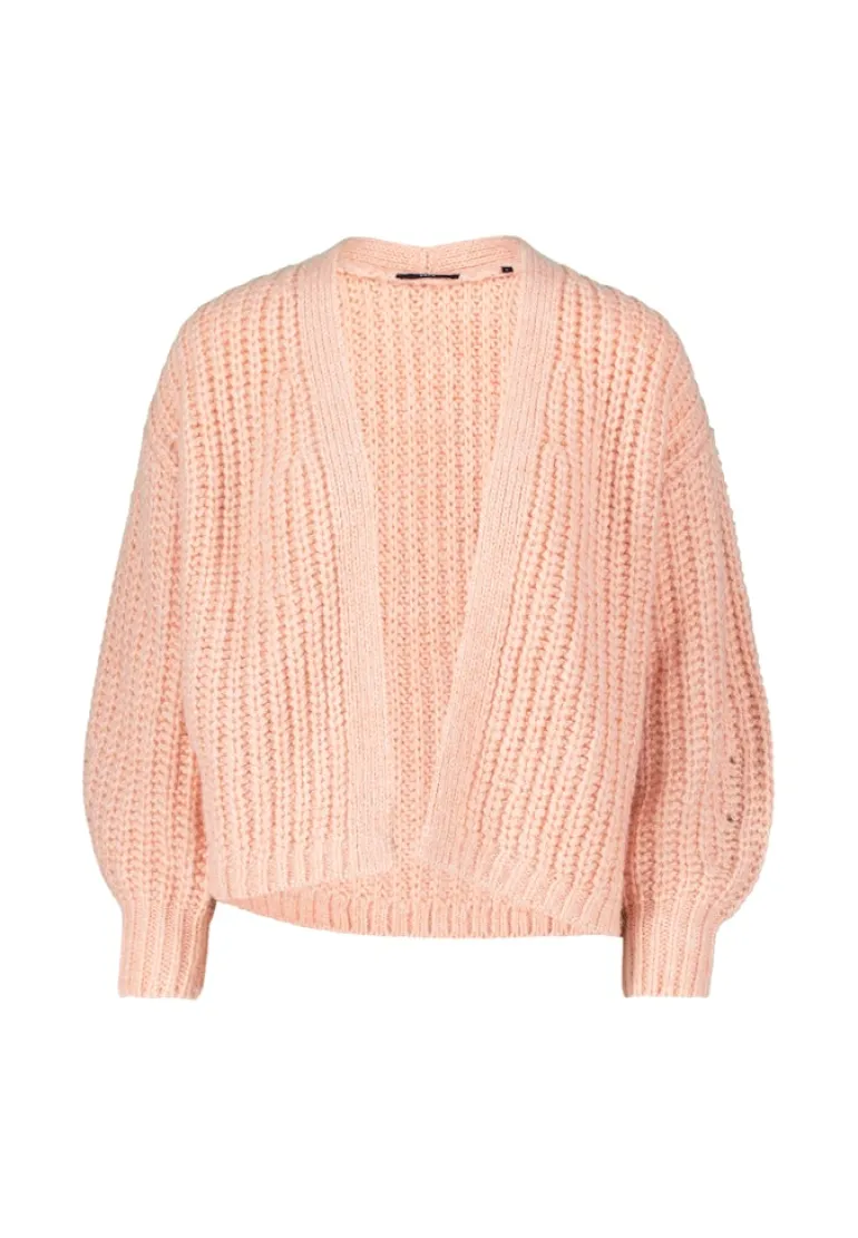 Grobstrickjacke offener Style light rose melange