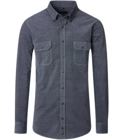 Hemdjacke blau