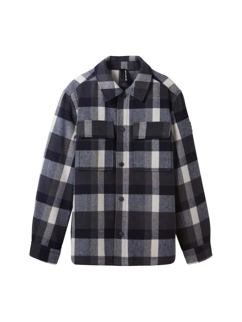 Hemdjacke mit Karomuster blue navy big check