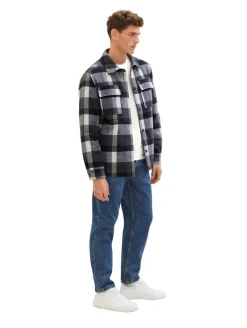 Hemdjacke mit Karomuster blue navy big check