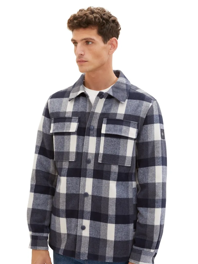 Hemdjacke mit Karomuster blue navy big check