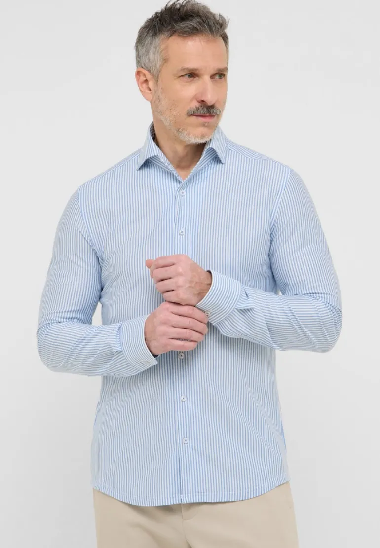 Hemd Jersey Langarm blau
