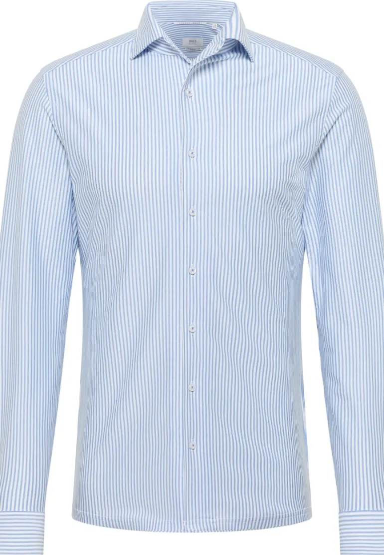 Hemd Jersey Langarm blau