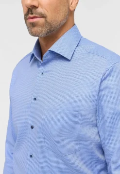 Hemd Langarm blau