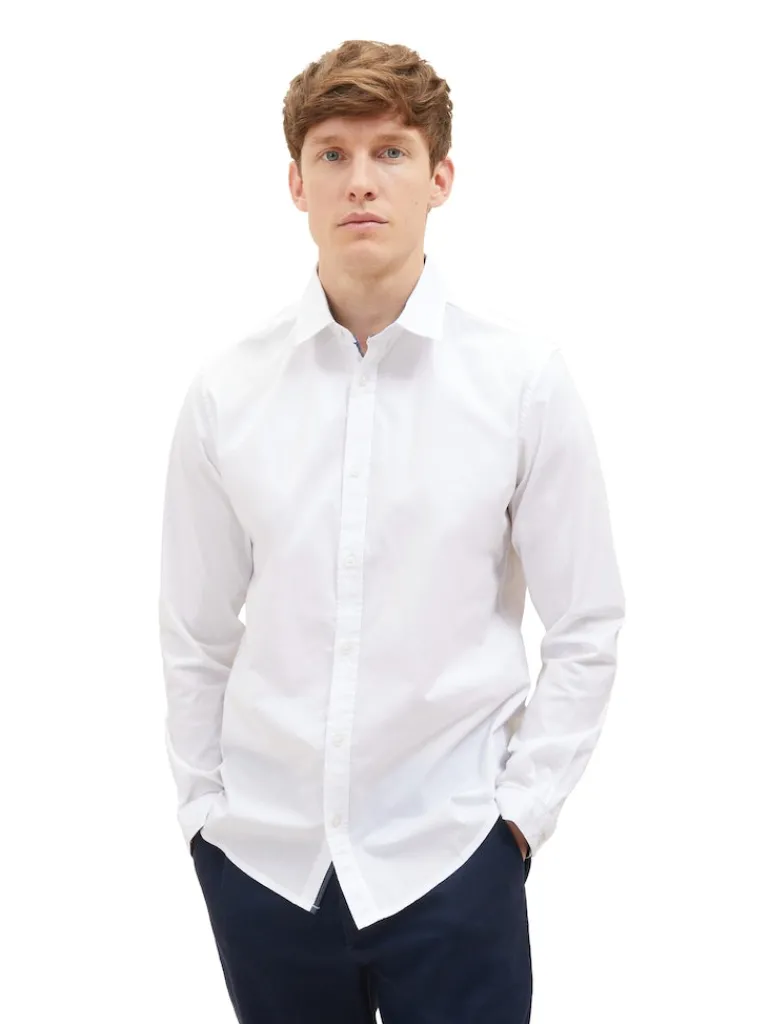 Hemd mit Kentkragen white
