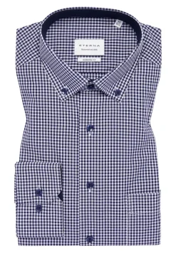 Hemd Popeline Langarm navy