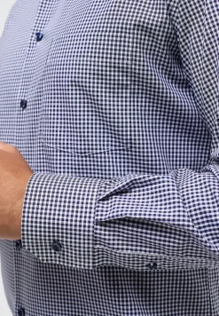 Hemd Popeline Langarm navy