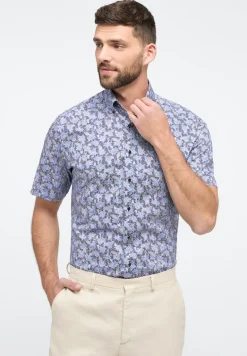 Hemd Twill Kurzarm blau