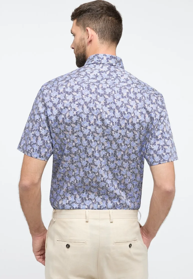 Hemd Twill Kurzarm blau