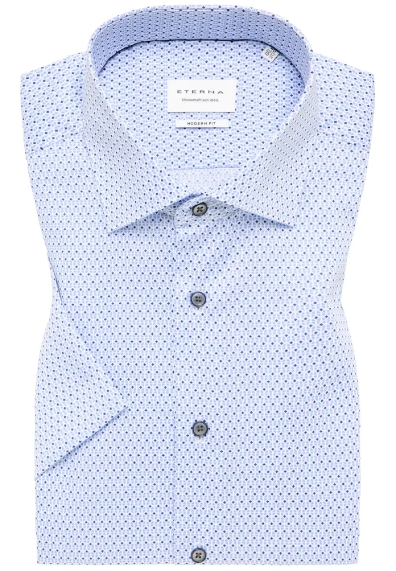 Hemd Twill Kurzarm hellblau