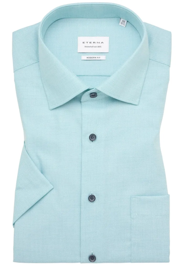 Hemd Twill Kurzarm mint