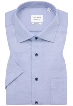 Hemd Twill Kurzarm mittelblau