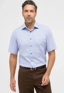 Hemd Twill Kurzarm mittelblau