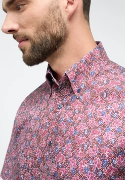 Hemd Twill Kurzarm rot