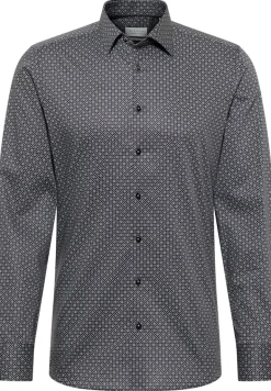 Hemd Twill Langarm anthrazit