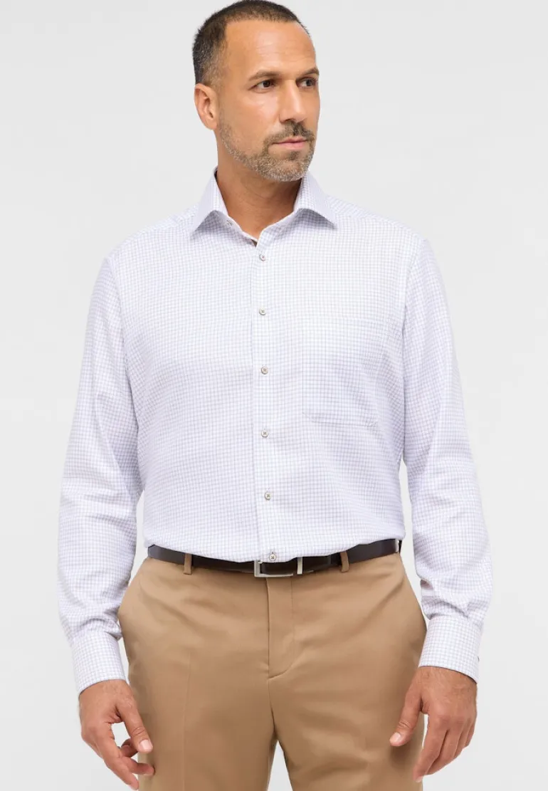Hemd Twill Langarm blau