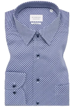 Hemd Twill Langarm blau