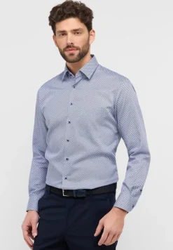 Hemd Twill Langarm blau