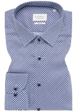 Hemd Twill Langarm blau