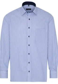 Hemd Twill Langarm blau