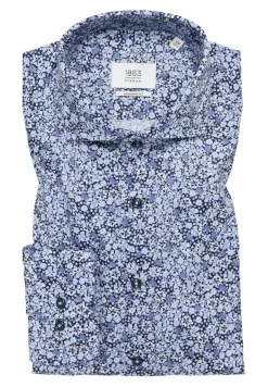 Hemd Twill Langarm blau