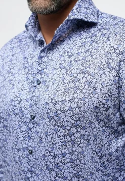 Hemd Twill Langarm blau
