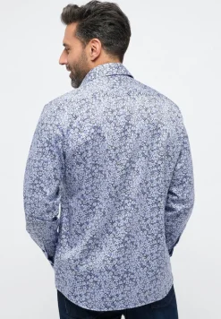 Hemd Twill Langarm blau
