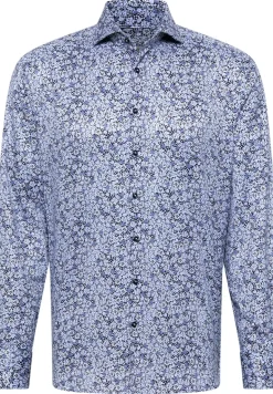 Hemd Twill Langarm blau
