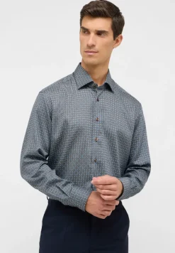 Hemd Twill Langarm braun