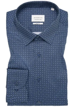 Hemd Twill Langarm dunkelblau