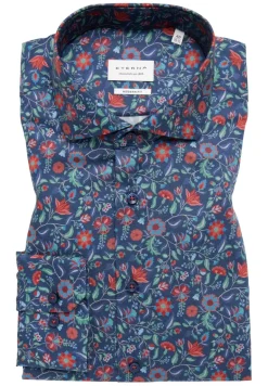 Hemd Twill Langarm dunkelblau