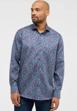 Hemd Twill Langarm dunkelblau