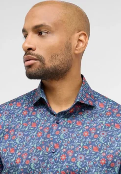 Hemd Twill Langarm dunkelblau