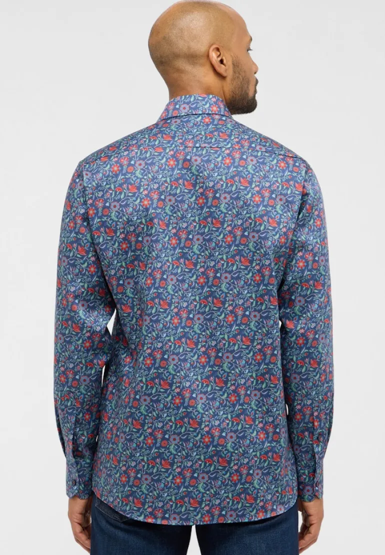 Hemd Twill Langarm dunkelblau