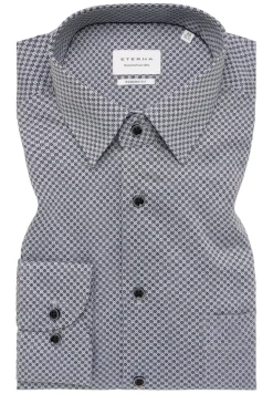 Hemd Twill Langarm grau