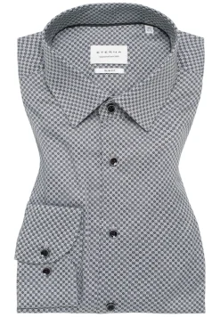 Hemd Twill Langarm grau