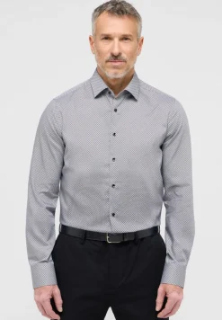 Hemd Twill Langarm grau